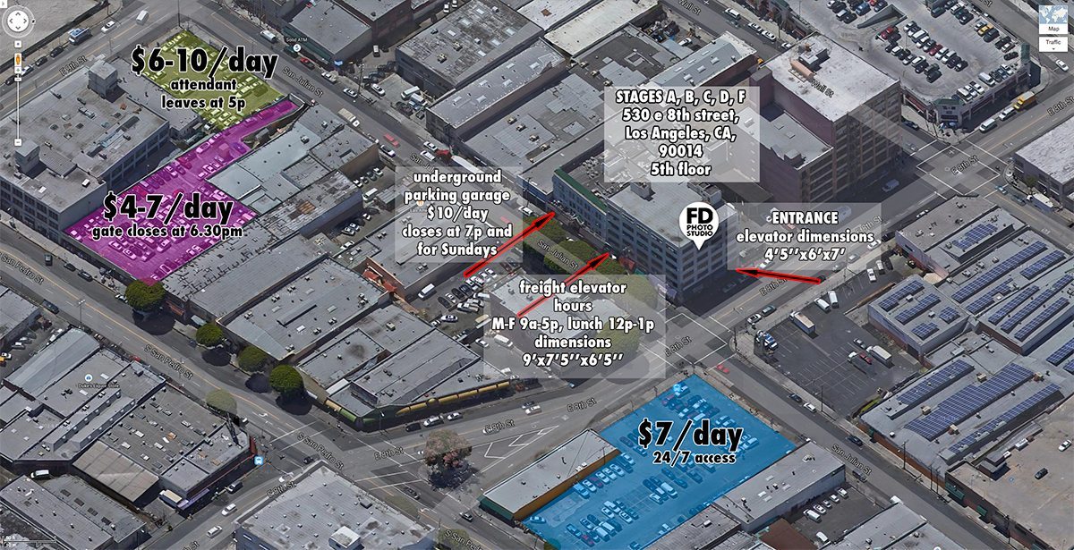 530 E 8th Street Photo Studio Parking