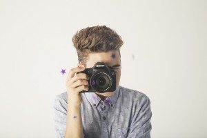 Very Young LA Photographer Harris Federman -grass wall, female portraits, cyc wall, confetti