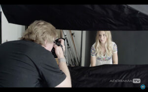 How to shoot strip light portraits, AdoramaTV -Tutorial, Studio Photography, strip soft box, Shot at FD Photo Studio, rental stages, Photoshop, Photoshoot, Photography blog, paid photography, modeling, Los Angeles, Joe McNally, How To, gridded strip, gear, gallery, FD photo studio, fashion photographer, DTLA, Daniel Norton, copyright image, copyright art, copyright, blog, Adorama TV