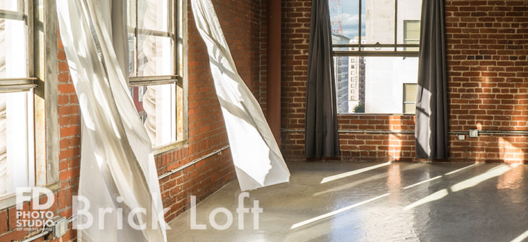 Red Brick Loft available for photo and video shoot rental in downtown LA