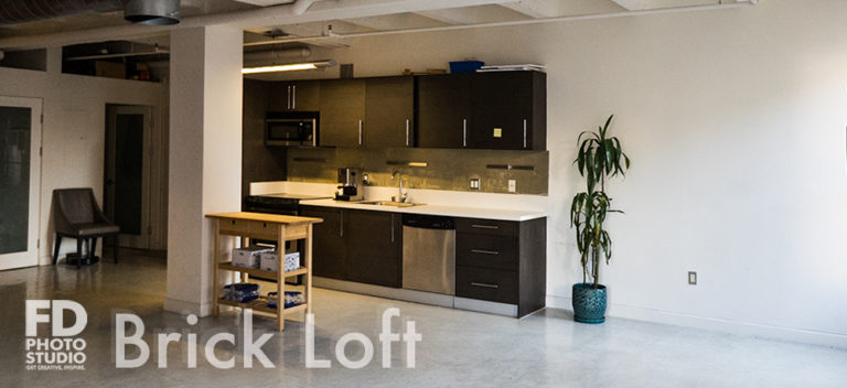 Red Brick Loft available for photo and video shoot rental in downtown LA