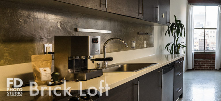 Red Brick Loft available for photo and video shoot rental in downtown LA