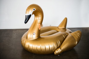 Golden Large Inflatable Duck