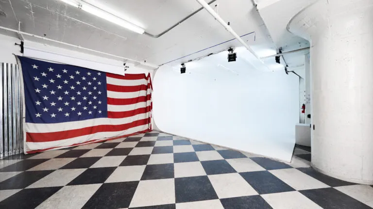 Pro II photo studio near me with white cyclorama wall in Los Angeles