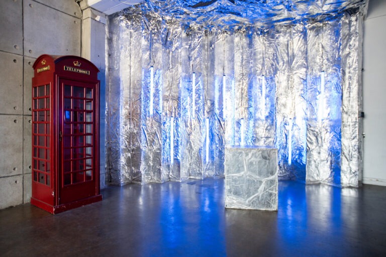 Hill 8 - concrete wall, bike, neon wall photo studio in LA