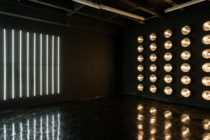 Stage UPGRADE: Black Gloss Floor in Hill 2! -Studio News, stage update, Shoot Location, Rental Studio, Renovation, Photoshop, Photoshoot, photography services, photographer, Photo Studio, new stage, natural light studio, Los Angeles, Light walls, Hill Location, hill 2, fluorescent bulbs wall, Filming Location, FD photo studio, DTLA, black out studio, black out stage, Black gloss floor, all dark stage, !done