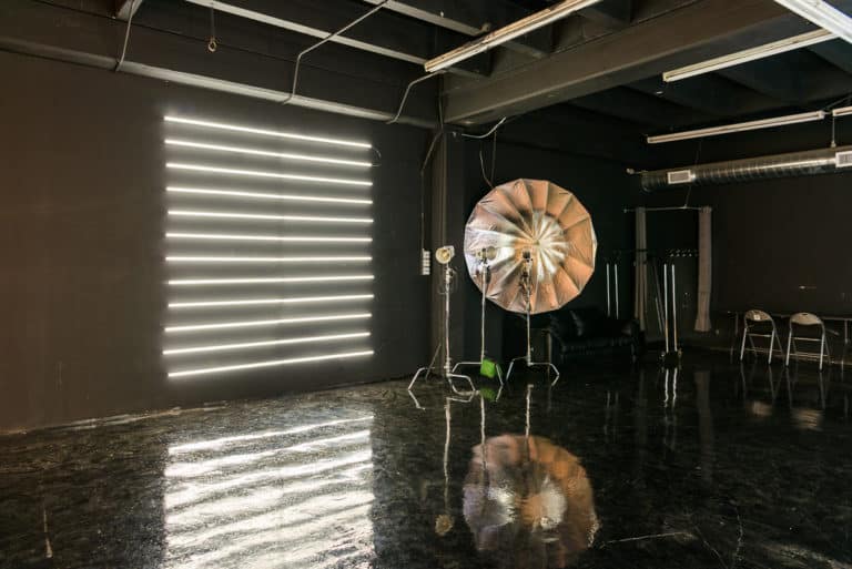 LED dimmable lights & black glossy floor blackout stage is available for photo and video rentals in Los Angeles LED dimmable lights & black glossy floor blackout stage is available for photo and video rentals in Los Angeles