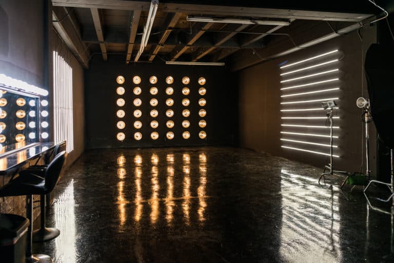 LED dimmable lights & black glossy floor blackout stage is available for photo and video rentals in Los Angeles LED dimmable lights & black glossy floor blackout stage is available for photo and video rentals in Los Angeles