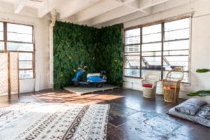 Stage UPGRADE: Creeper/ivy plant in Hill 4 -woven chairs, white stained staircase, Tropical Jungle leaf wall, textured floor, Studio News, stage update, Shoot Location, Rental Studio, Renovation, Photoshop, Photoshoot, photography services, photographer, Photo Studio, pattern curtain, new stage, natural light studio, mosaic floor photoshoot, mosaic floor, Los Angeles, Hill Location, Hill 4, Filming Location, FD photo studio, DTLA, creeper/ivy plant, ambient light studio, !done