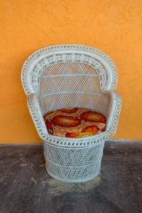 White Wicker Peacock Chair available with Hill 4 photo studio rental