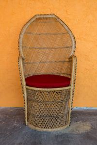 Brown Wicker Peacock Chair available with Hill 4 photo studio rental