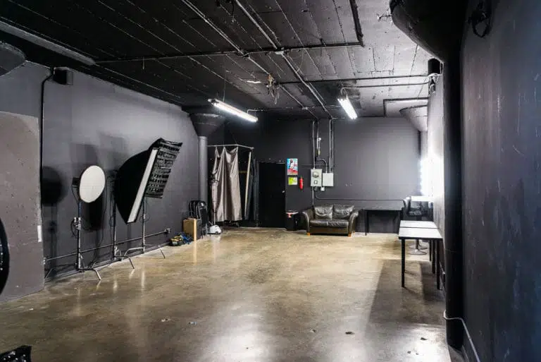 blackout stage available for photo and video rental in Los Angeles