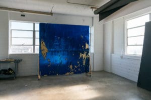 Stage Upgrade: "C" Sequin Wall -Studio News, Stage C, sequin wall, Rental Studio, Renovation, Photo Blog, mobile backdrop, Main location, Los Angeles, LA Rental Studio, FD photo studio, DTLA, double sided wall, blue gold sequin, Announcement