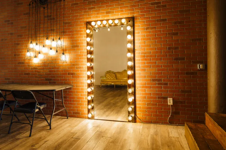 LIC 2 - daylight photo studio for rent near me with brick and wooden walls and floors in New York