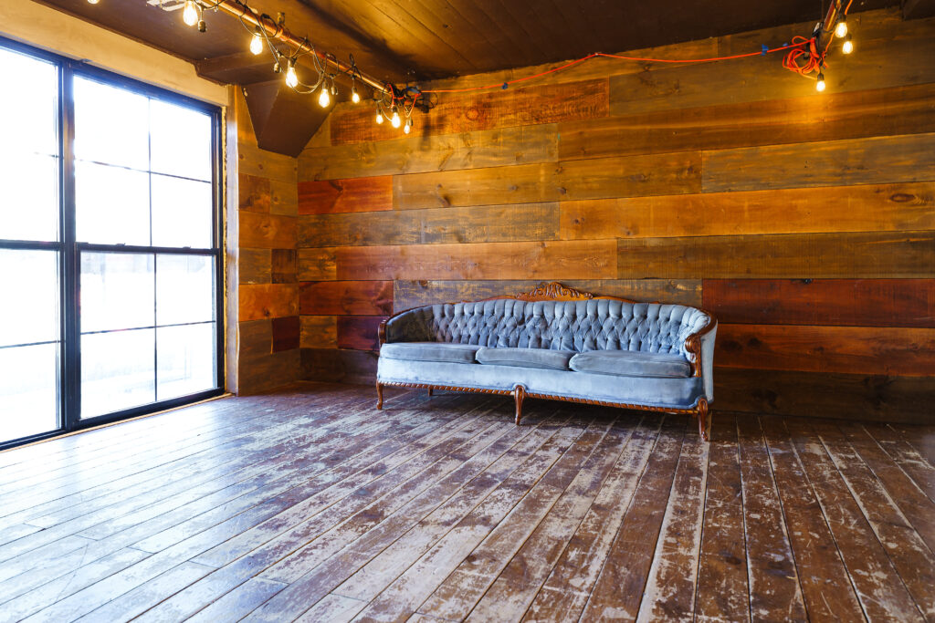 LIC 2 - daylight photo studio for rent near me with brick and wooden walls and floors in New York