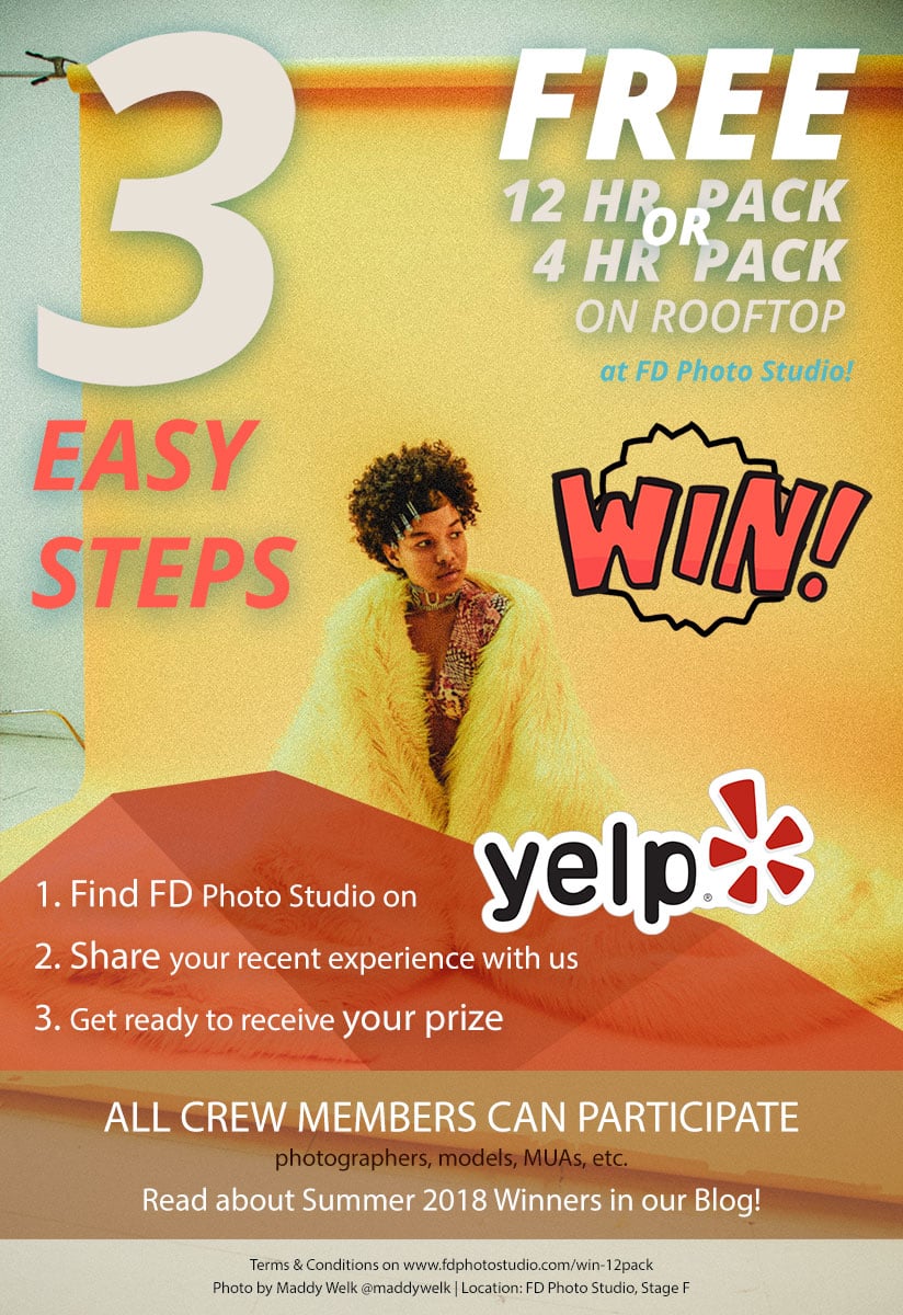 WINNERS of Summer 2018 Yelp Contest -yelp review, wrongron, Wrong Ron, summer 2018 Yelp contest, studio time giveaway, Studio Photography, Shot at FD Photo Studio, rental stages, Photoshop, Photoshoot, photographer, Model, Los Angeles, FD photo studio, DTLA, blog, !done