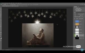 Fine Art Festive Photo: Winter Portraits in the Studio with Gavin Hoey -Tutorial, Studio Photography, Shot at FD Photo Studio, rental stages, quick tips, Photoshop, Photoshoot, Photography blog, paid photography, modeling, Los Angeles, How To, gear, gallery, Festive Fine Art Portrait, FD photo studio, fashion photographer, DTLA, David Hoey, blog, Adorama TV