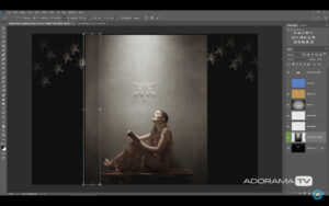 Fine Art Festive Photo: Winter Portraits in the Studio with Gavin Hoey -Tutorial, Studio Photography, Shot at FD Photo Studio, rental stages, quick tips, Photoshop, Photoshoot, Photography blog, paid photography, modeling, Los Angeles, How To, gear, gallery, Festive Fine Art Portrait, FD photo studio, fashion photographer, DTLA, David Hoey, blog, Adorama TV