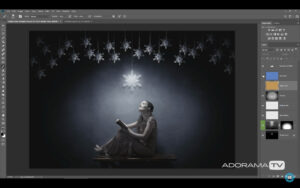 Fine Art Festive Photo: Winter Portraits in the Studio with Gavin Hoey -Tutorial, Studio Photography, Shot at FD Photo Studio, rental stages, quick tips, Photoshop, Photoshoot, Photography blog, paid photography, modeling, Los Angeles, How To, gear, gallery, Festive Fine Art Portrait, FD photo studio, fashion photographer, DTLA, David Hoey, blog, Adorama TV