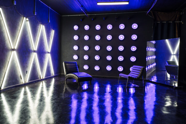 LIC 4 - a Blackout Studio for rent near me New York with RGB lights, X-lights, Concrete Wall, Black gloss floor and two different French Walls LIC 4 - a Blackout Studio for rent near me New York with RGB lights, X-lights, Concrete Wall, Black gloss floor and two different French Walls