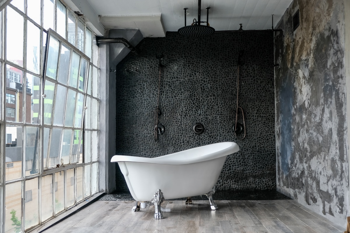 shower and bath tub available for rental in NYC