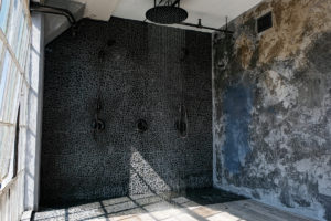 Shower Setup in NYC Studio 7! -Studio Photography, Studio News, shower tub, rental stages, Photoshop, Photoshoot, photography services, photographer, New-York, Moroccan tile, Model, FD Studios, FD photo studio, FD New York Studio 7, blog, beauty shoot, !NYC7, !done
