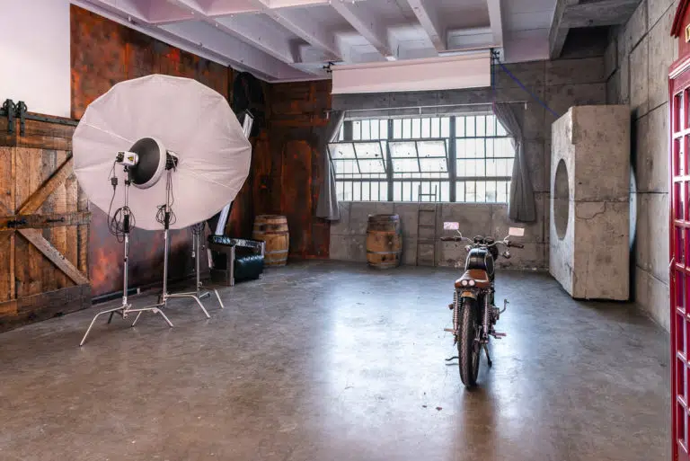 Hill 8 Studio with bunker concrete & rustic walls available for rental in Los Angeles