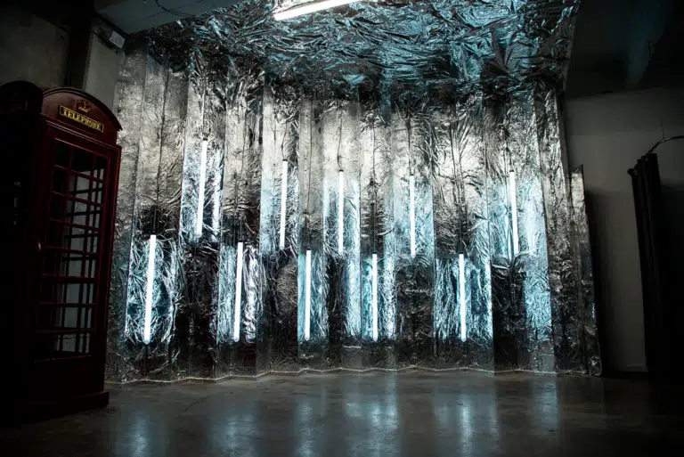 Glowing LED light wall available with Hill 8 photo studio rental