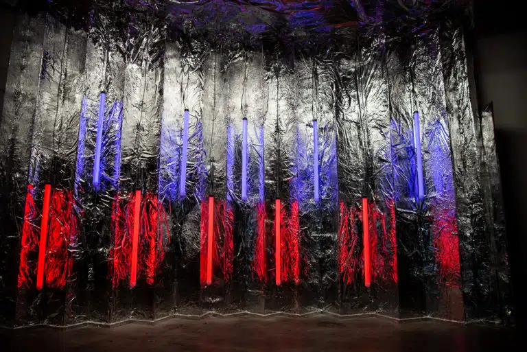 Glowing LED light wall available with Hill 8 photo studio rental