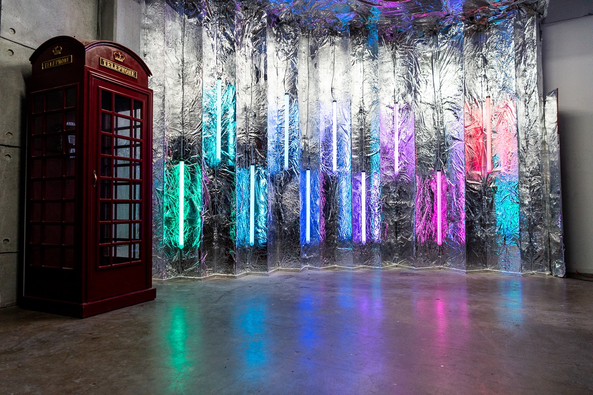 Glowing LED light wall available with Hill 8 photo studio rental