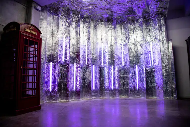 Glowing LED light wall available with Hill 8 photo studio rental