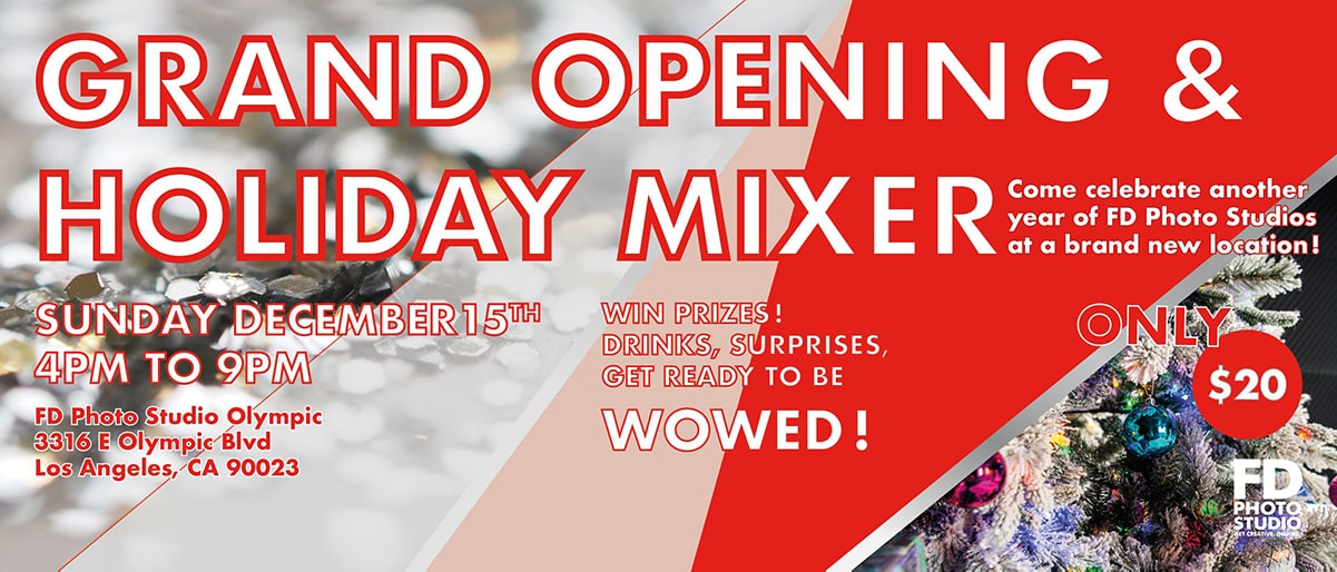 Los Angeles Holiday Photography Mixer + GRAND OPENING! | FD Photo Studio