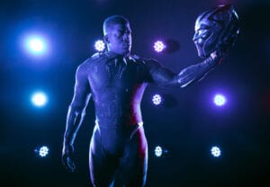 Black Panther by Neville C. Lewin -X-lights, white industrial studio, RGB lights, Rent a Studio, Photostudio, Photography Studio, photographer, paint drops wall, NY Studio 4, New-York City, New-York, Long Island, Hourly Studio Rental, French Walls, Concrete Wall, color splashes, Brooklyn, Blackout Studio, black wall, Black Panther by Neville C. Lewin, Black gloss floor, Affordable