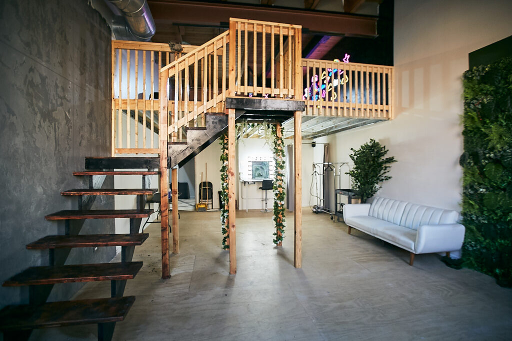 Mario Arenales + Danielle Malenock -white industrial studio, Stairwell, Staircase, Rent a Studio, photostudio Chicago, Photostudio, Photography Studio, photographer, Neon Ligt, Hourly Studio Rental, FDchicago6, FD Studios Chicago, FD Chicago, Chicago6, Chicago photo studio, Chicago, Affordable Photo studio Chicago, Affordable, !chicago6