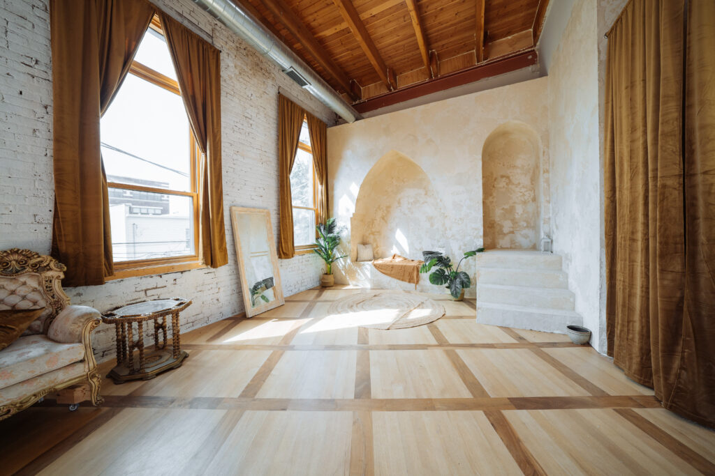 New Blackout, Daylight, Rain Room, Cycwall, Moroccan Studios for rent in Chicago. -