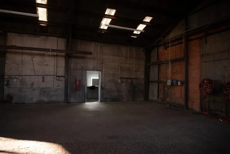 Olympic 5 metal garage daytime