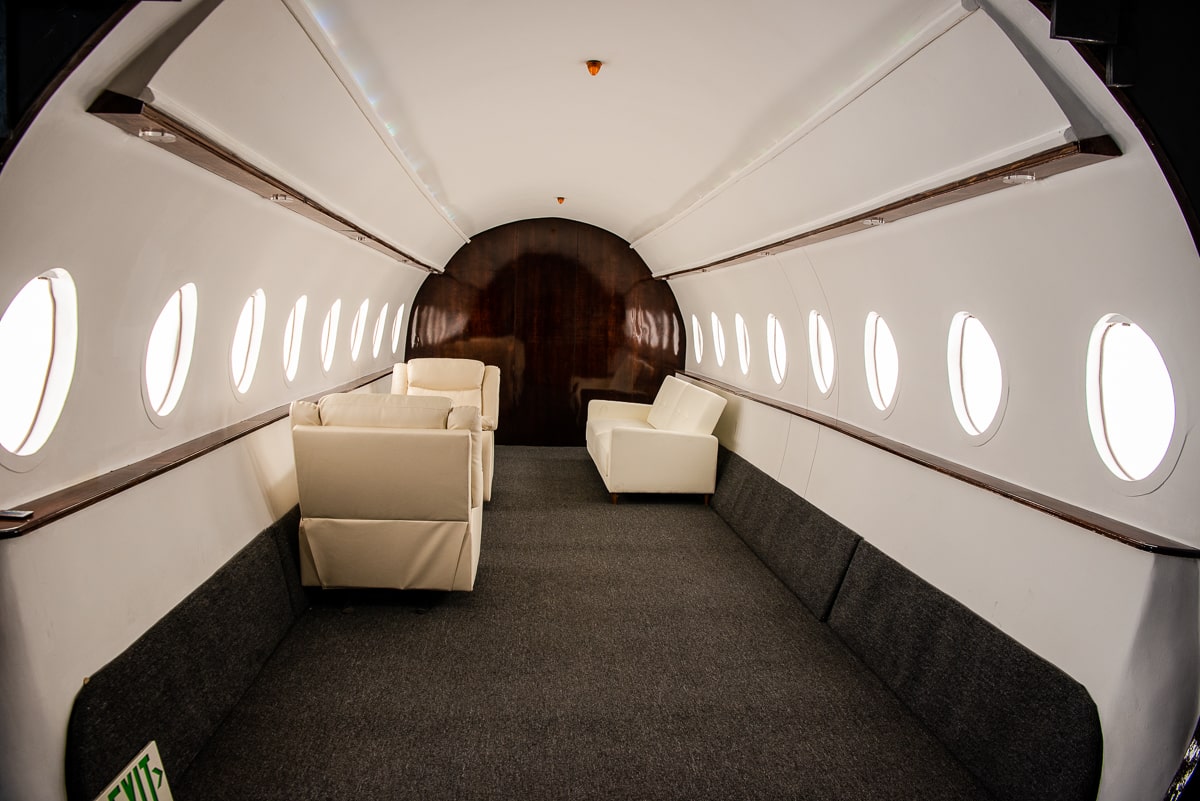 Private jet (airplane) set photo studio for rent | FD Photo Studio