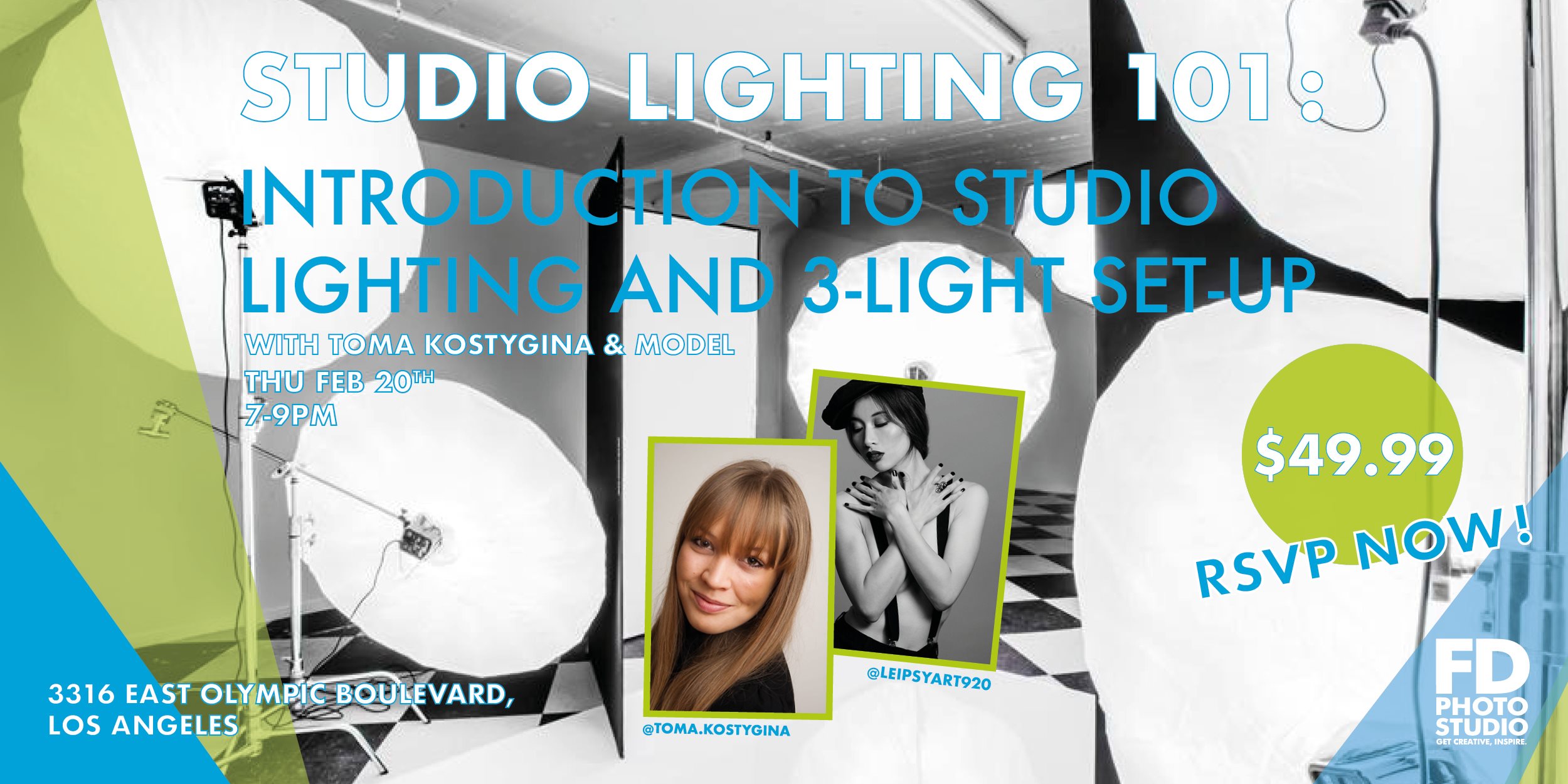 Studio Lighting 101: Introduction to Studio Lighting and 3-Light Set Up Feb 20 | FD Photo Studio Studio Lighting 101: Introduction to Studio Lighting and 3-Light Set Up Feb 20 | FD Photo Studio