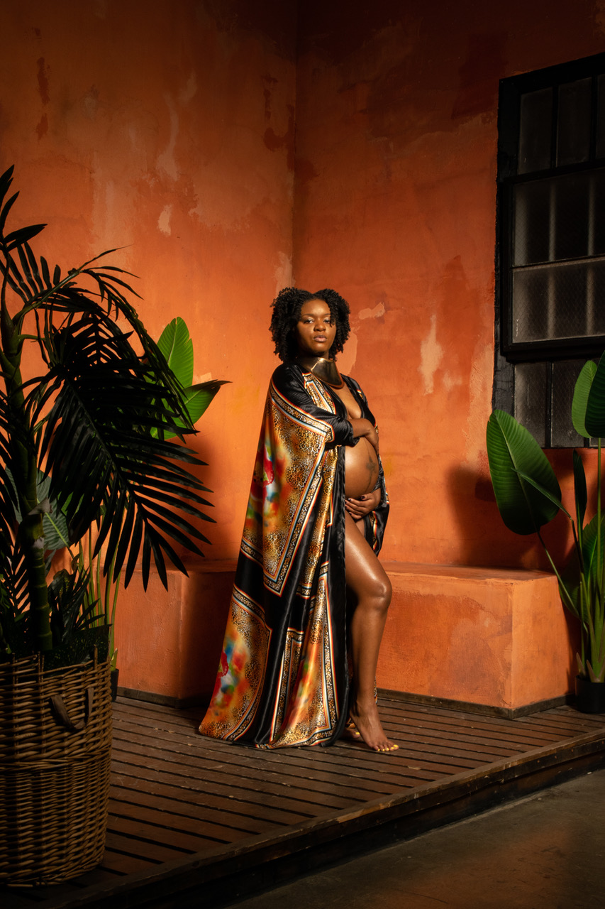 Khadijah Boles In Hill 6 -transparent egg-shaped hanging chai, Studio News, shower, Rental Studio, red leather lounge chair, Photo Blog, moroccan tile shower corner, Los Angeles, LA Rental Studio, Khadijah Boles In Hill 6, Hill6, Hill Location, Hill 6, grass wall with white flowers, gloss floor, garland wall, FD photo studio, DTLA