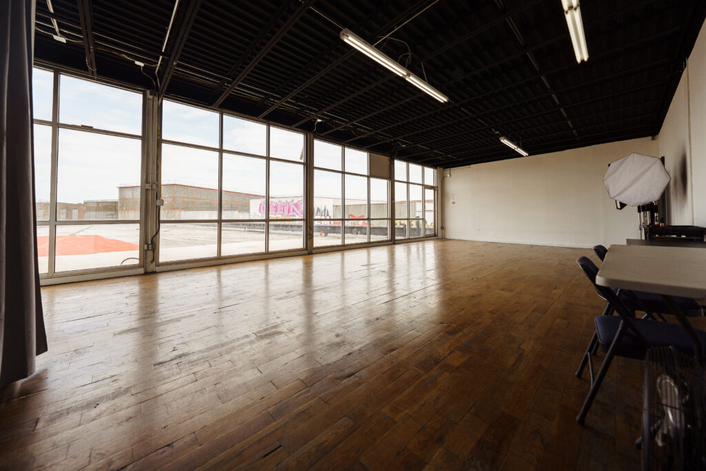 New Daylight Photo Studios with the Large Windows, Wooden Floors, Rooftop, and a Cyc Wall in  Brooklyn, NY. -