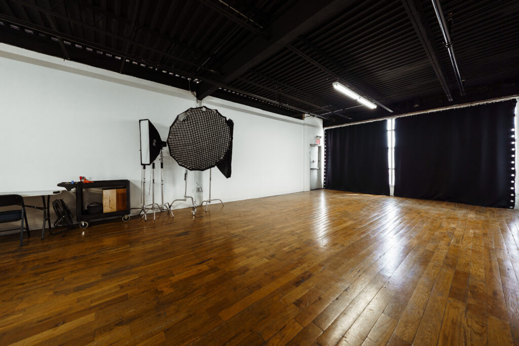 New Daylight Photo Studios with the Large Windows, Wooden Floors, Rooftop, and a Cyc Wall in  Brooklyn, NY. -