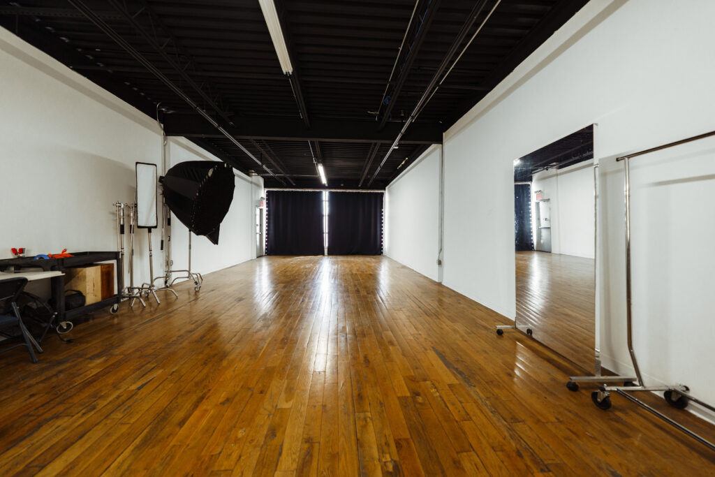 New Daylight Photo Studios with the Large Windows, Wooden Floors, Rooftop, and a Cyc Wall in  Brooklyn, NY. -