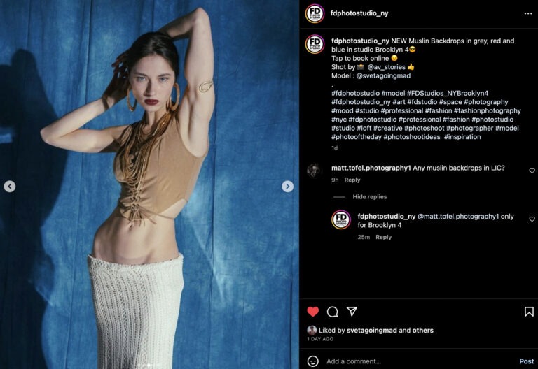 Brooklyn 4 - rental photo studio in NY with muslin backdrops