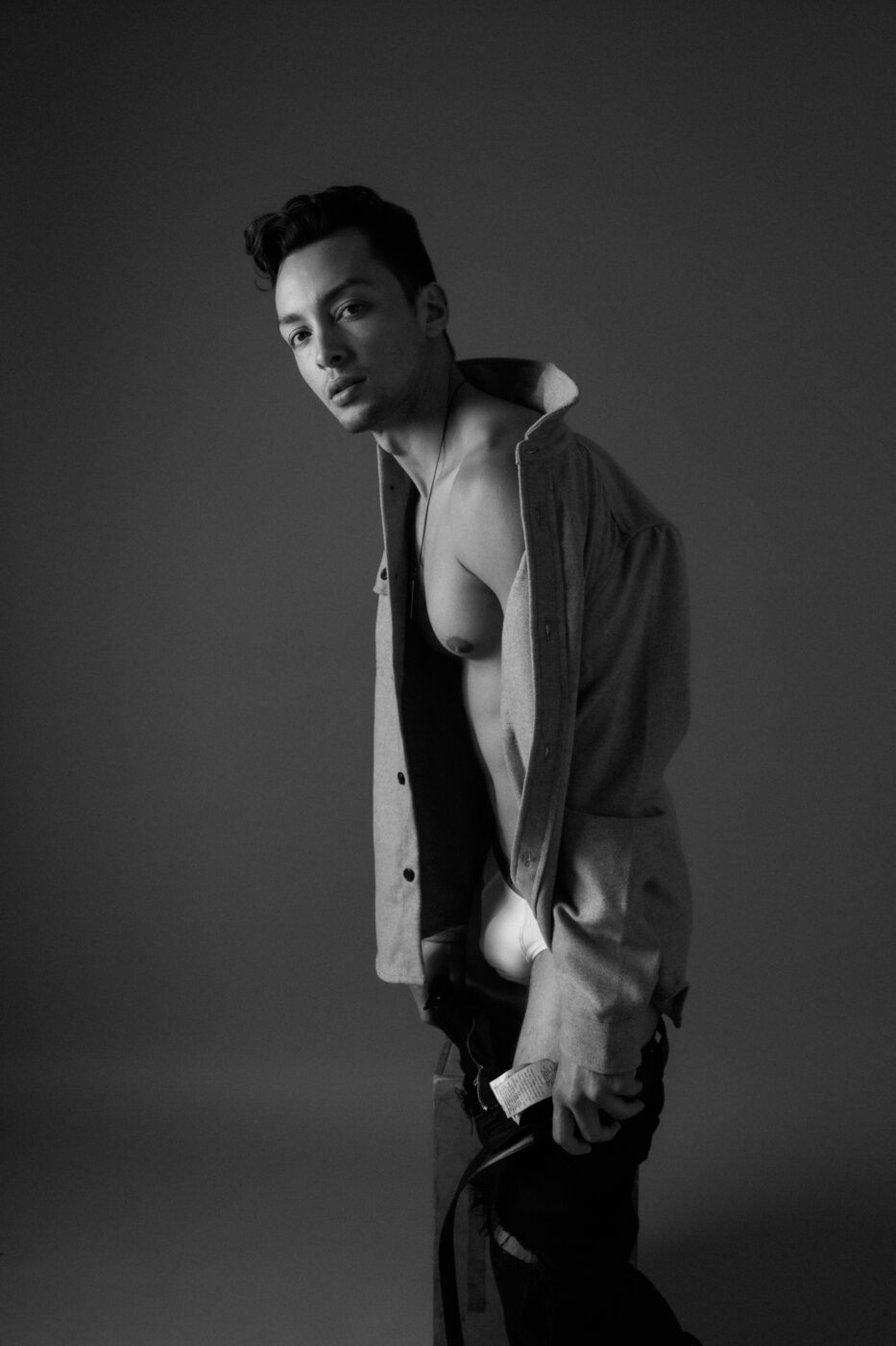 Adam Tyree in Hill 1 -wrongron, Wrong Ron, white leather comfy chair, Studio Photography, rental stages, Photoshop, Photoshoot, photography services, photographer, Model, Los Angeles, FD photo studio, DTLA, blog, bed photoshoot, bed, beauty shoot, Adam Tyree in Hill 1, !Hill1, !done