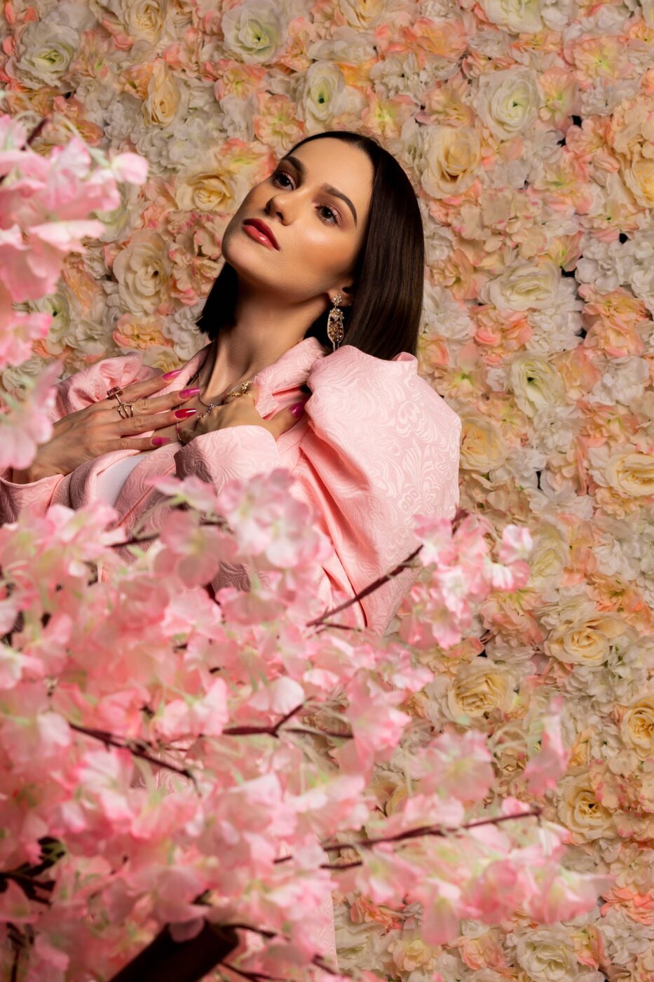 "Pretty in pink" at Chicago 5 "Flower Wall" Studio -white industrial studio, Rent a Studio, photostudio Chicago, Photostudio, Photography Studio, photographer, Hourly Studio Rental, Flower Wall, FD Studios Chicago, FD Chicago, Chicago5, Chicago photo studio, Chicago, Brick Corner, Affordable Photo studio Chicago, Affordable, "Pretty in pink" at Chicago 5 "Flower Wall" Studio