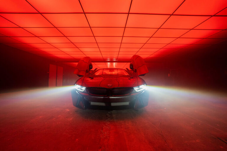 Photo & video studio for cars with drive-in access, Mirror walls on both sides, and fully controllable RGB Ceiling photo studio in New York Photo & video studio for cars with drive-in access, Mirror walls on both sides, and fully controllable RGB Ceiling photo studio in New York