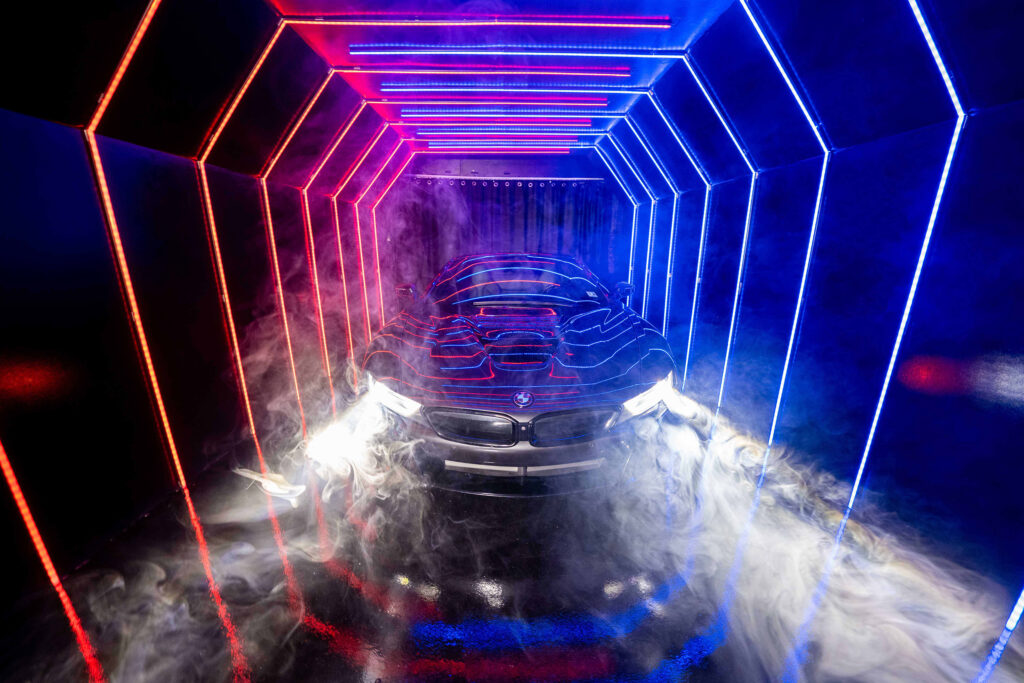 Metro 1 - Blackout car photo & studios with RGB Tunnel, RGB Walls, and Sports Bike photo studio in NY