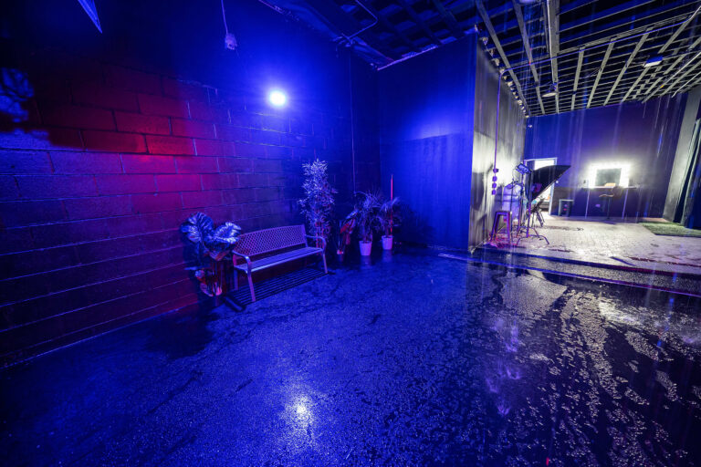 Metro 3 - Rain room with RGB lights photo studio in New York Metro 3 - Rain room with RGB lights photo studio in New York