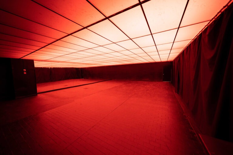 Photo & video studio for cars with drive-in access, Mirror walls on both sides, and fully controllable RGB Ceiling photo studio in New York