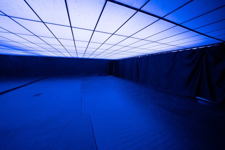 Photo & video studio for cars with drive-in access, Mirror walls on both sides, and fully controllable RGB Ceiling photo studio in New York